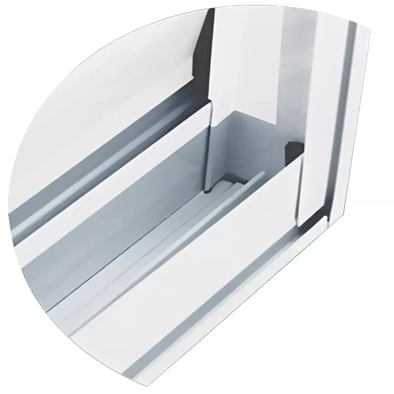 Janela de Alumínio Branco Veneziana de Correr 6 Folhas Com Grade Brim - 2
