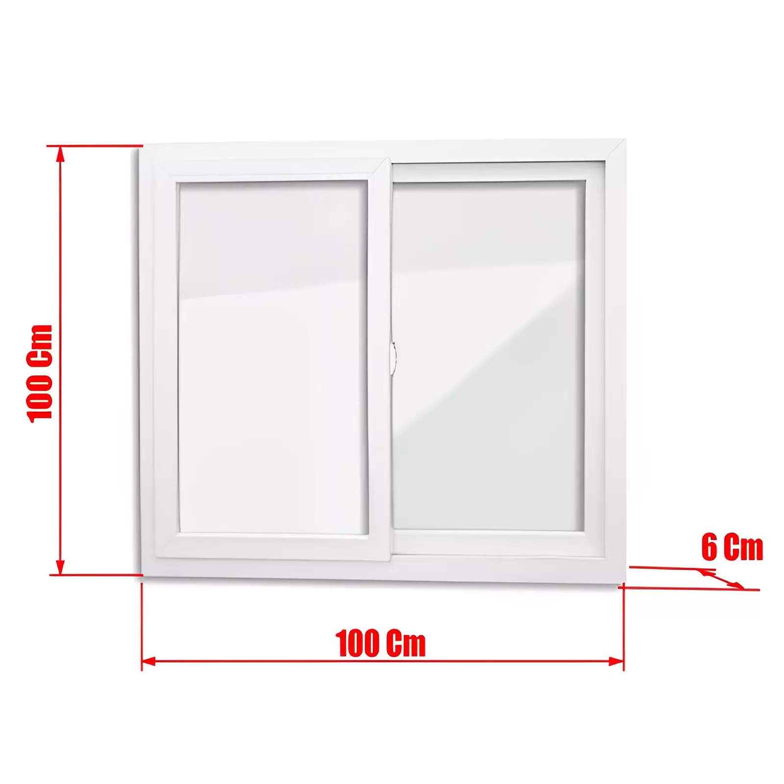 Janela de PVC Branco Vitro de Correr 2 Folhas Móveis Sem Grade Brimak - 4