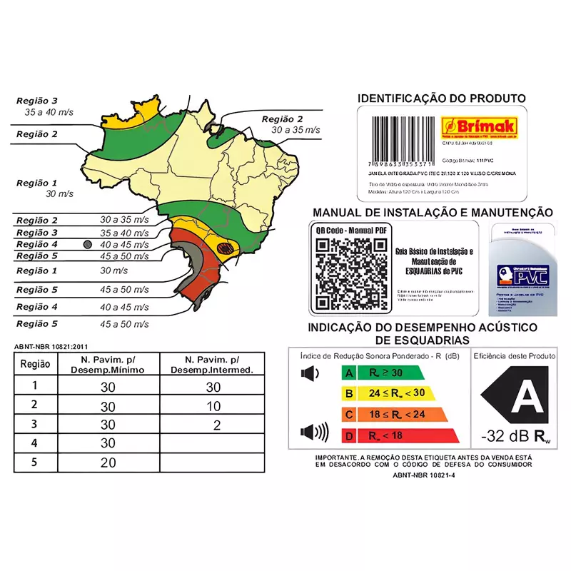 Janela de PVC Branco Vitro de Correr 2 Folhas Móveis Com Persiana Inte - 6