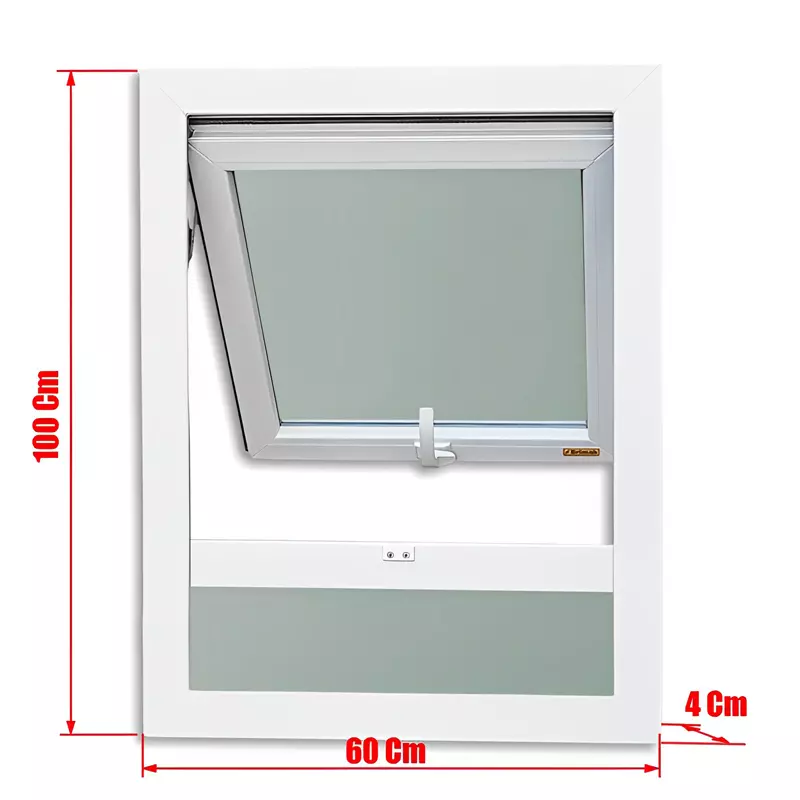 Janela de PVC Branco Vitro Máximo Ar Com Bandeira Sem Grade Brimak Es - 4
