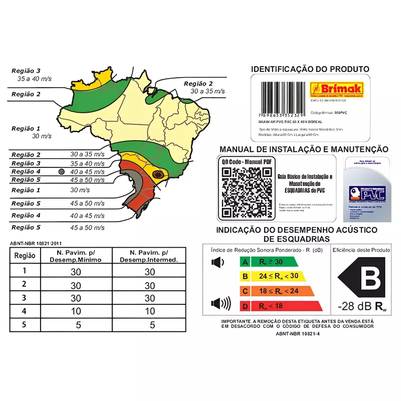 Janela de PVC Branco Vitro Máximo Ar Sem Grade Brimak Esquadrias Linha - 6