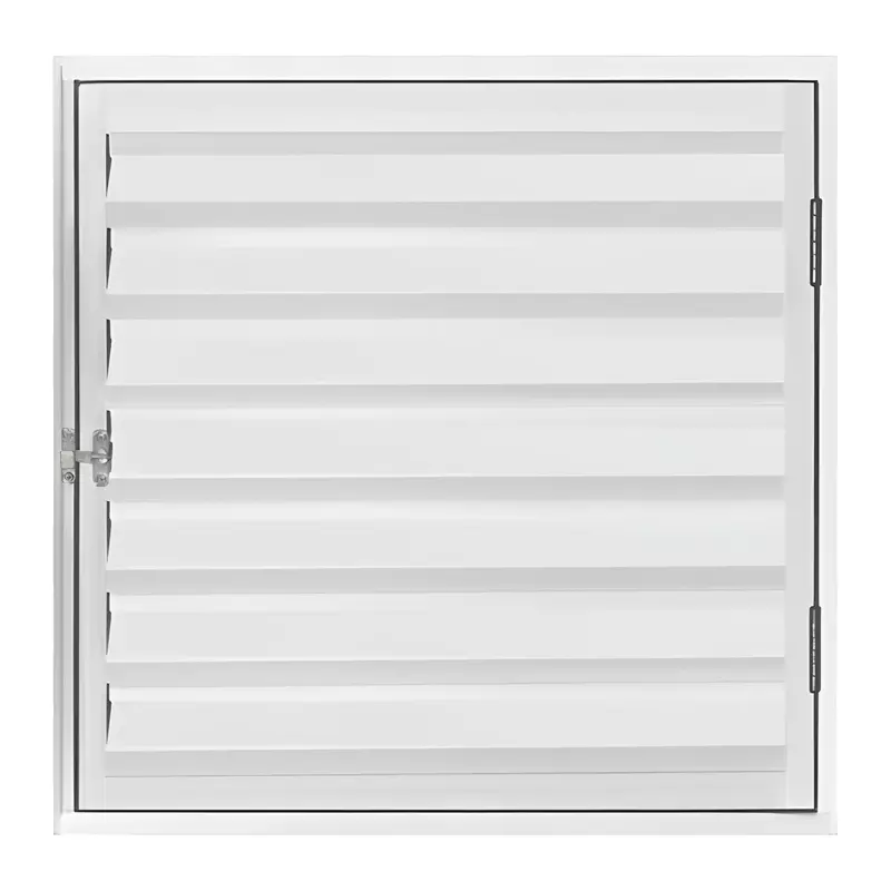 Porta Abrigo Alçapão Ventilado de Alumínio Branco Brimak Esquadrias Linha Plus