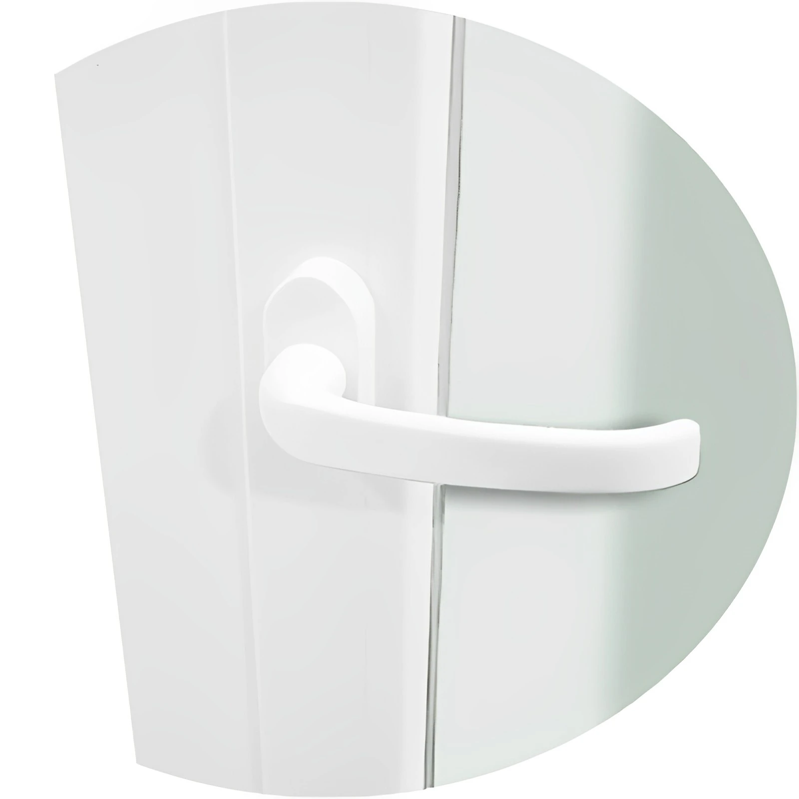 Porta Balcão de Correr de PVC Branco 2 Folhas Móveis Com Persiana In - 2