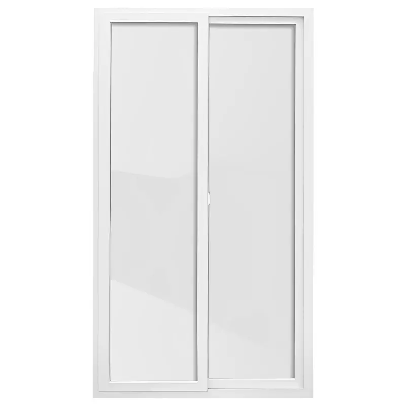 Porta Balcão de Correr de PVC Branco 2 Folhas Móveis Brimak Esquadrias Linha Itec