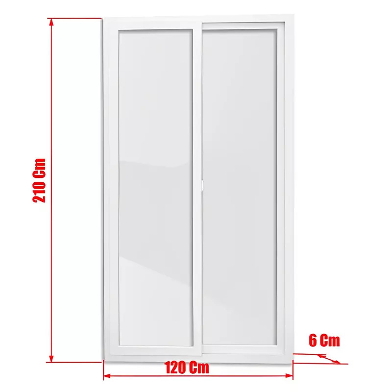 Porta Balcão de Correr de PVC Branco 2 Folhas Móveis Brimak Esquadri - 6