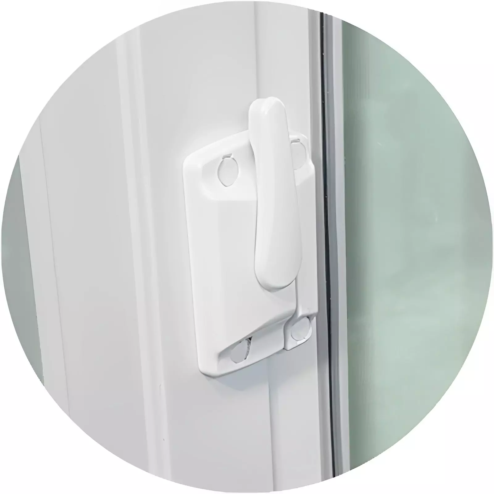 Porta Balcão de Correr de PVC Branco 2 Folhas Móveis Com Persiana In - 2