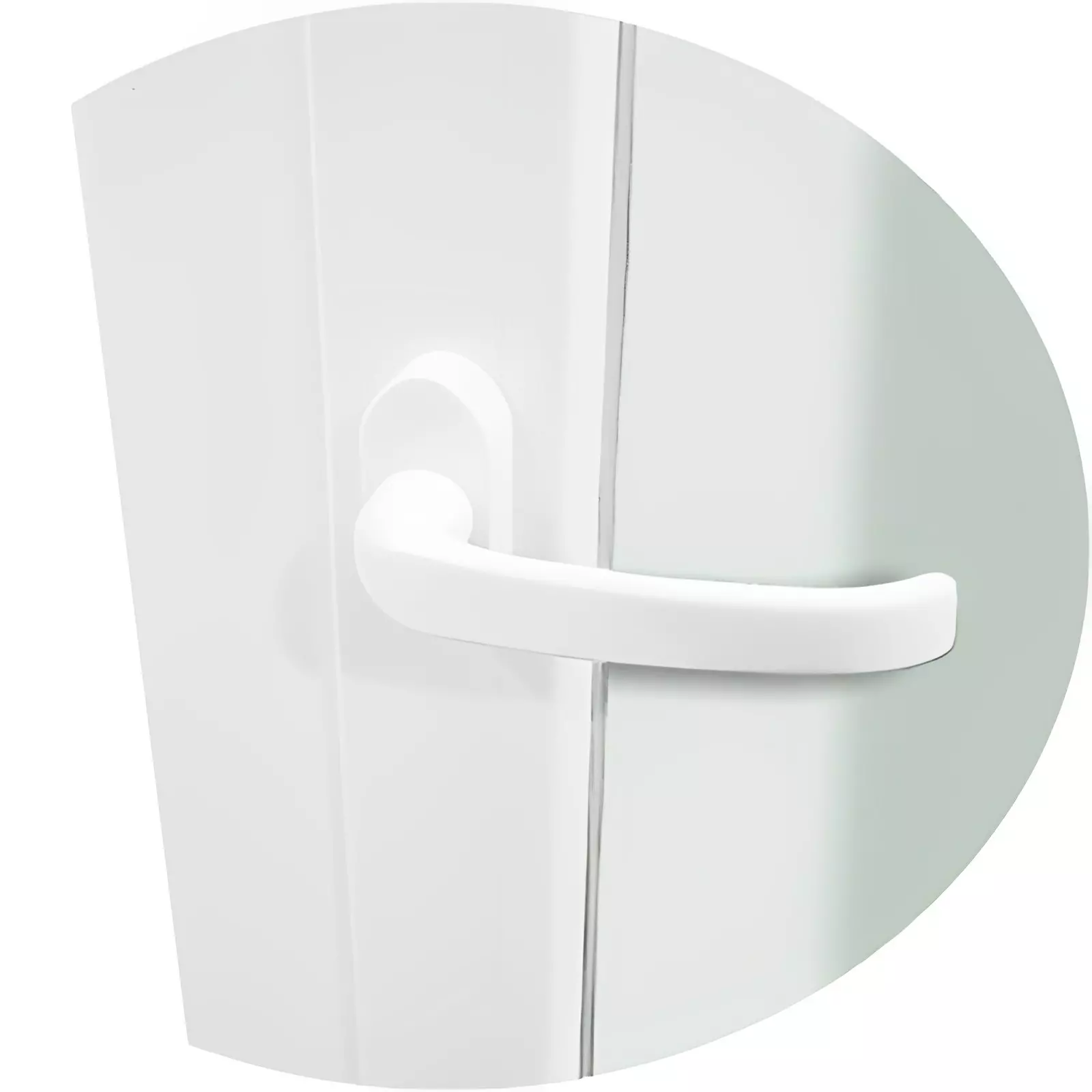 Porta Balcão de Correr de PVC Branco 2 Folhas Móveis Com Persiana In - 1