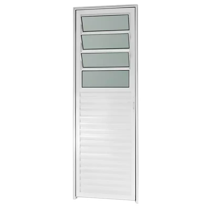 Porta de Alumínio Branco de Cozinha Basculante Brimak Esquadrias Linh - 1