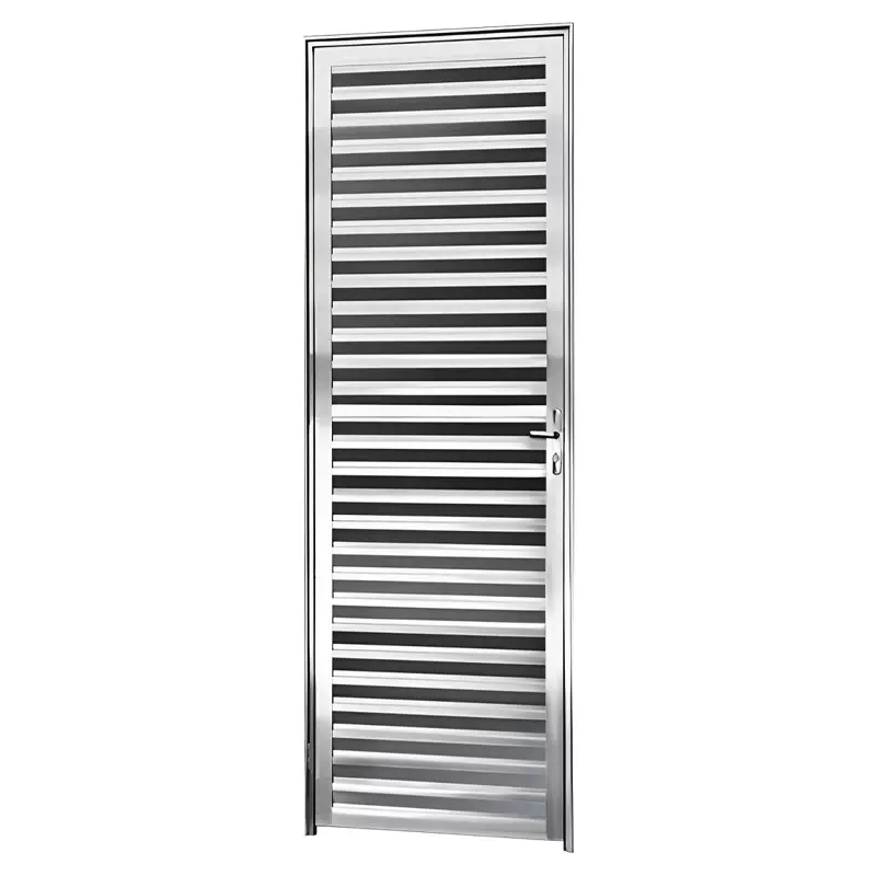 Porta de Alumínio Brilhante de Veneziana Brimak Esquadrias Linha L 25 - 1