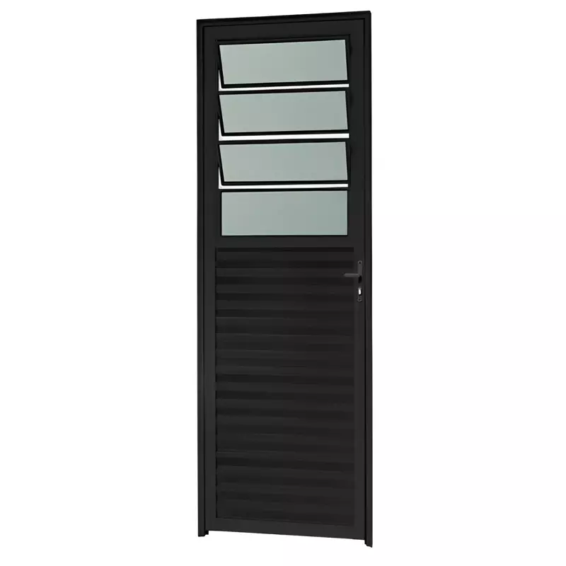 Porta de Alumínio Preto de Cozinha Basculante Brimak Esquadrias Linha - 1