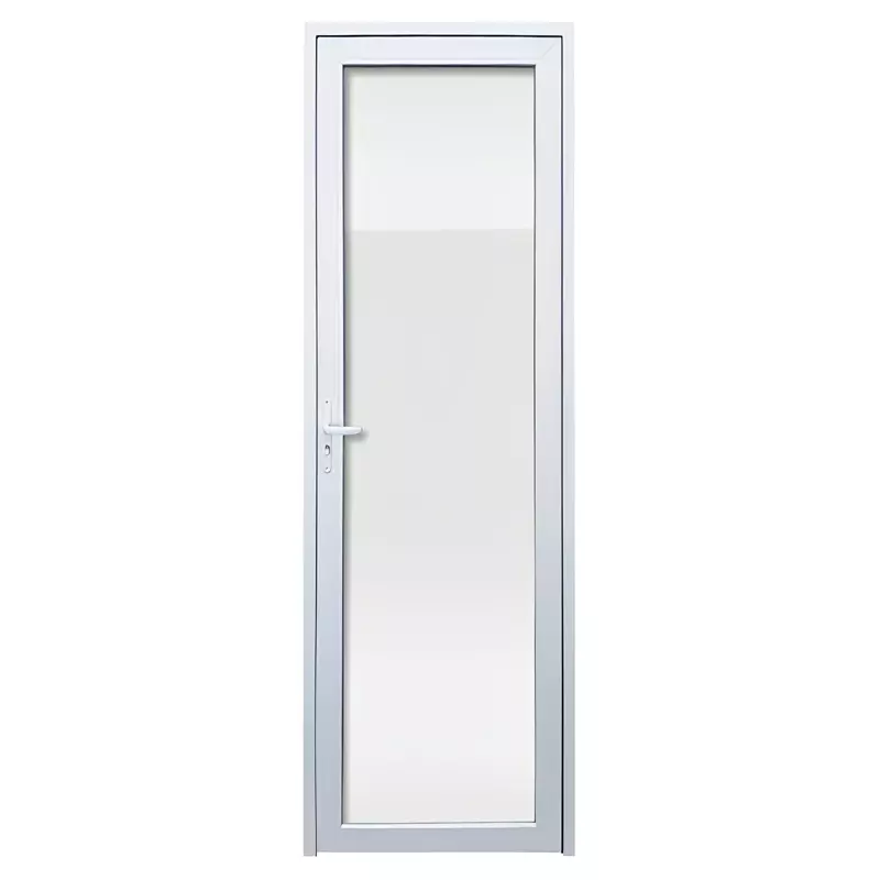 Porta de PVC Branco Com 1 Vidro Brimak Esquadrias Linha Itec