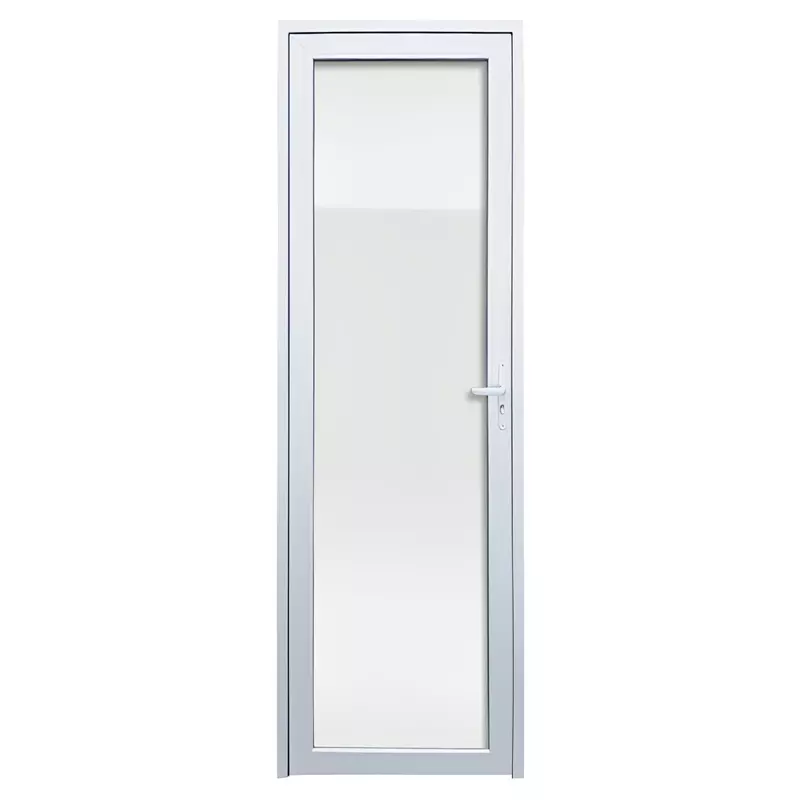 Porta de PVC Branco Com 1 Vidro Brimak Esquadrias Linha Itec - 1