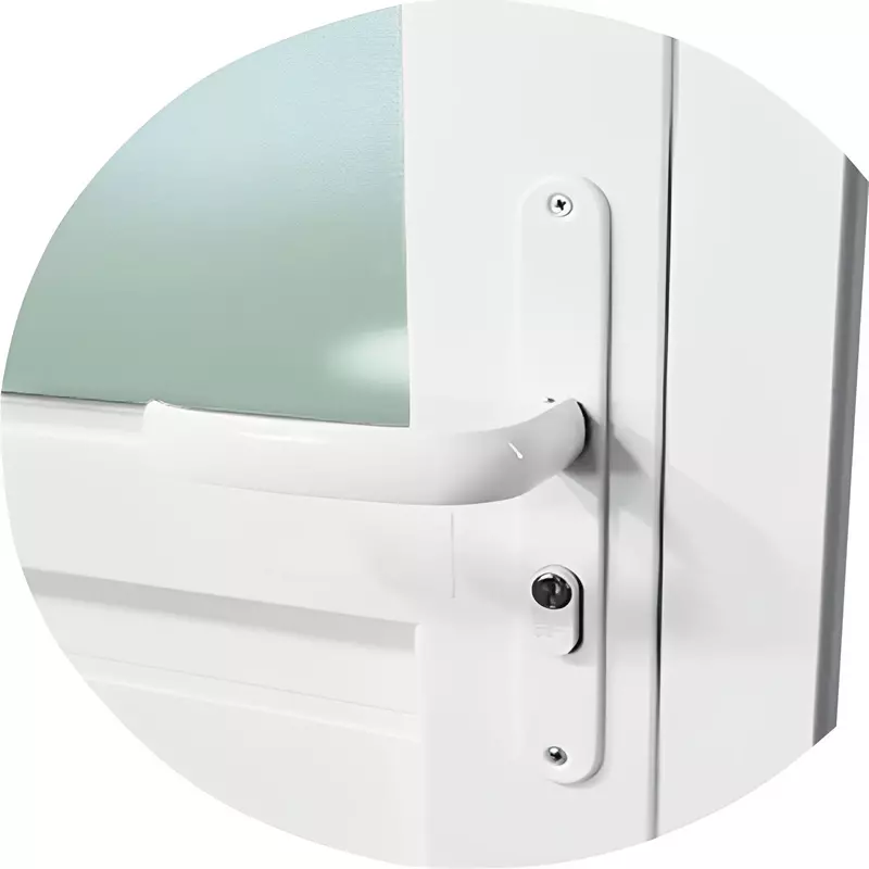 Porta de PVC Branco Com 1 Vidro Brimak Esquadrias Linha Itec - 2