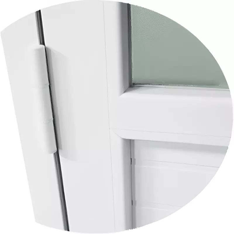Porta de PVC Branco Com 1 Vidro Brimak Esquadrias Linha Itec - 3