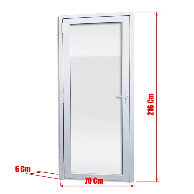 Porta de PVC Branco Com 1 Vidro Brimak Esquadrias Linha Itec - 4