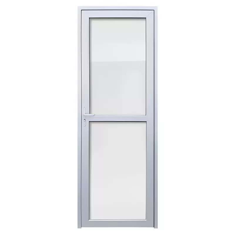 Porta de PVC Branco Com 2 Vidros Brimak Esquadrias Linha Itec