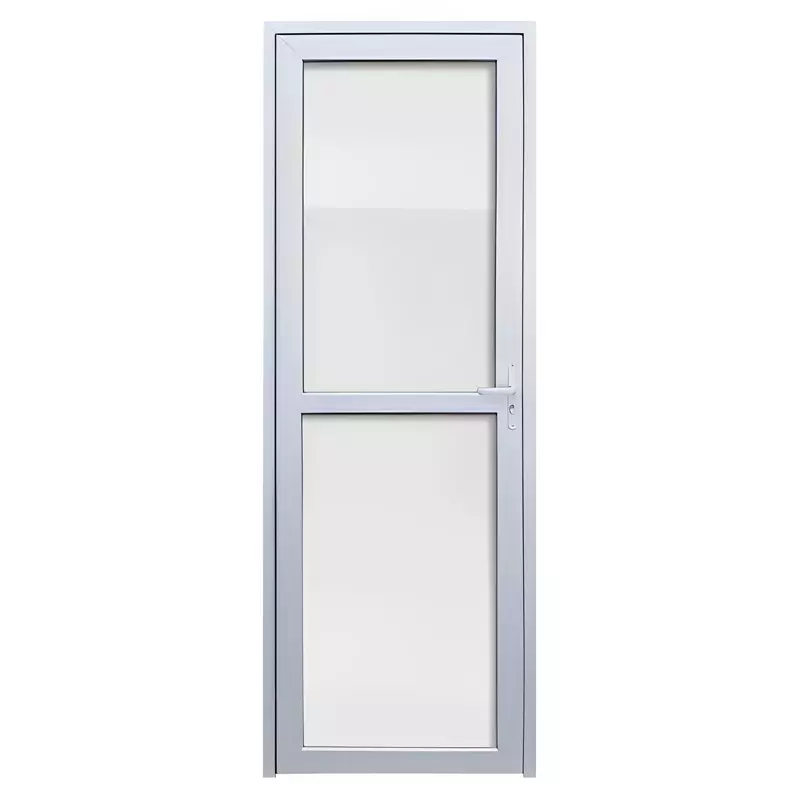 Porta de PVC Branco Com 2 Vidros Brimak Esquadrias Linha Itec - 1