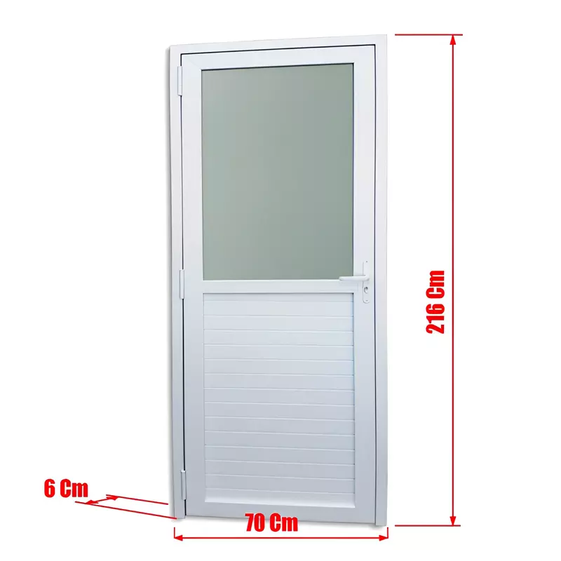 Porta de PVC Branco Mista Brimak Esquadrias Linha Itec - 5
