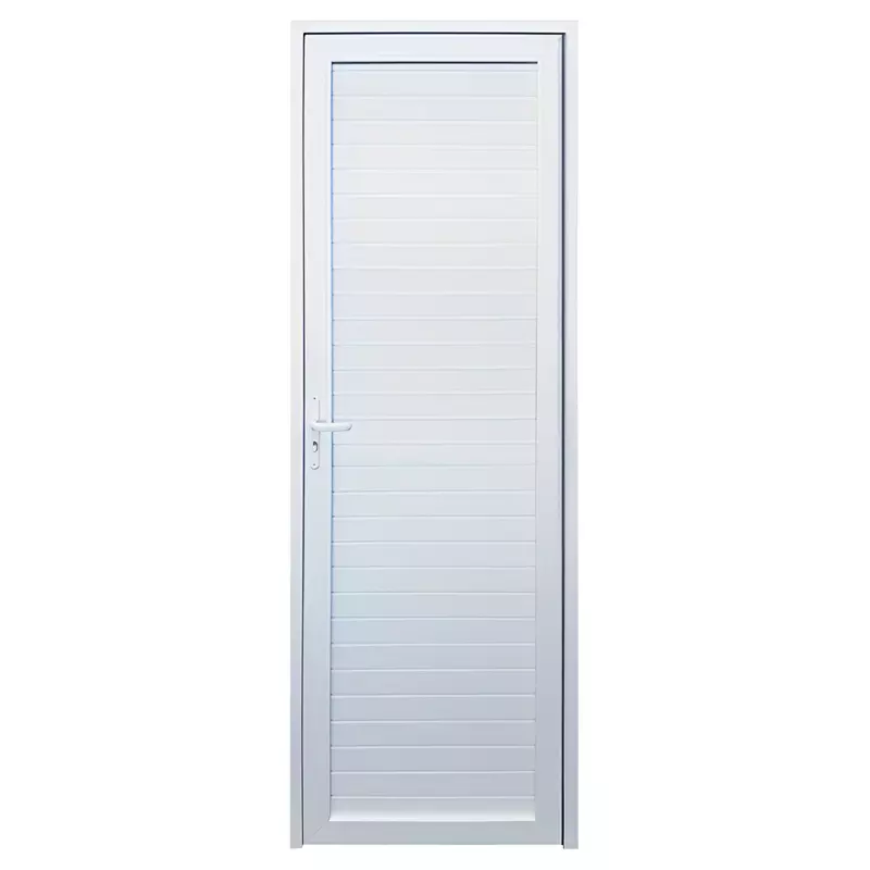 Porta de PVC Branco Palheta Brimak Esquadrias Linha Itec