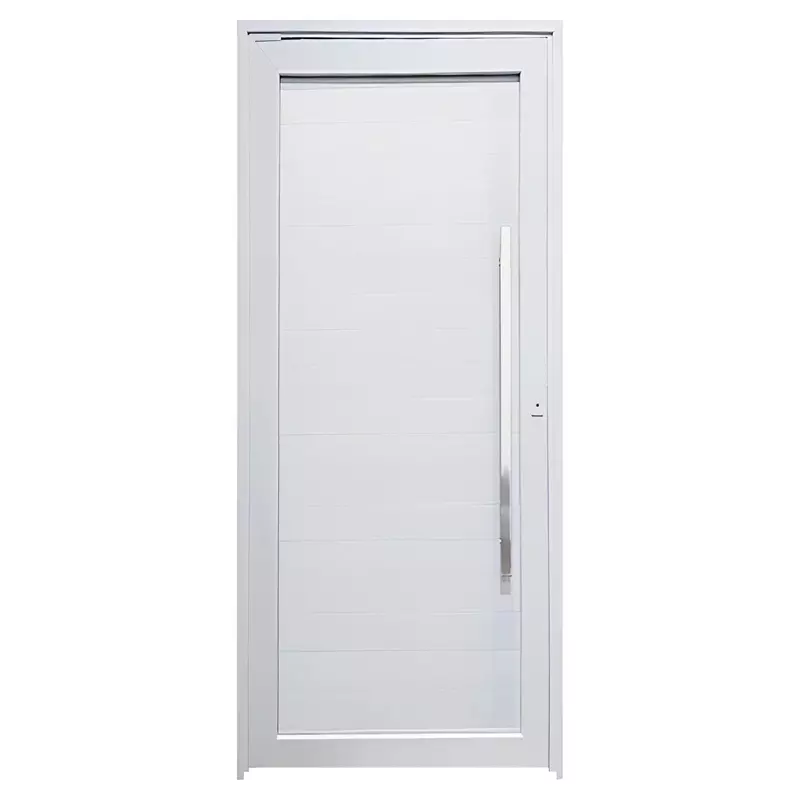 Porta Pivotante de PVC Branco Lambril com Puxador Brimak Esquadrias Li - 1