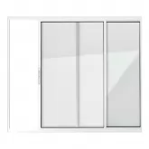 Janela de Alumínio Branco Vitro de Correr 2 Folhas Sem Grade Brimak Esquadrias Linha Confort