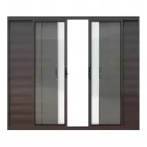 Janela de Alumínio Marrom Corten Veneziana de Correr 6 Folhas Sem Grade Brimak Esquadrias Linha Confort