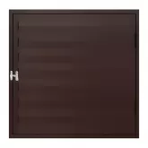 Porta Abrigo Alçapão Sem Ventilação de Alumínio Marrom Corten Brimak Esquadrias Linha Plus
