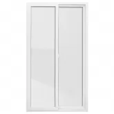 Porta Balcão de Correr de PVC Branco 2 Folhas Móveis Brimak Esquadrias Linha Itec