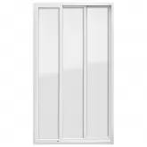 Porta Balcão de Correr de PVC Branco 3 Folhas Móveis de Vidros Brimak Esquadrias Linha Itec