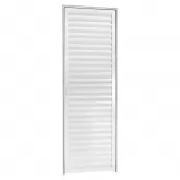 Porta de Alumínio Branco de Veneziana Brimak Esquadrias Linha L 25