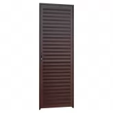 Porta de Alumínio Marrom Corten de Veneziana Brimak Esquadrias Linha L 25 - 2.10 (A) X 0.80 (L)