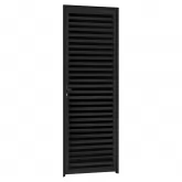 Porta de Alumínio Preto de Veneziana Brimak Esquadrias Linha L 25