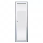 Porta de PVC Branco Com 1 Vidro Brimak Esquadrias Linha Itec