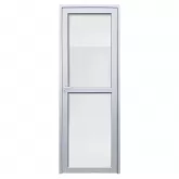 Porta de PVC Branco Com 2 Vidros Brimak Esquadrias Linha Itec