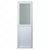 Porta de PVC Branco Mista Brimak Esquadrias Linha Itec
