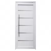 Porta Pivotante de PVC Branco Premium com Puxador Brimak Esquadrias Linha Tecplus100