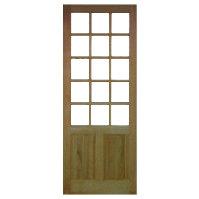 Folha de Porta de Madeira Maciça 2 Almofadas Para 15 Vidros Casmavi de Cedro Arana