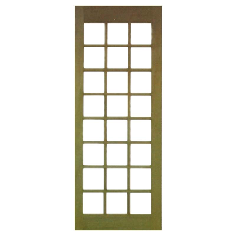 Porta de Madeira Maciça 24 Vidros Casmavi de Cedro Arana - 2.10 (A) X 0.62 (L)