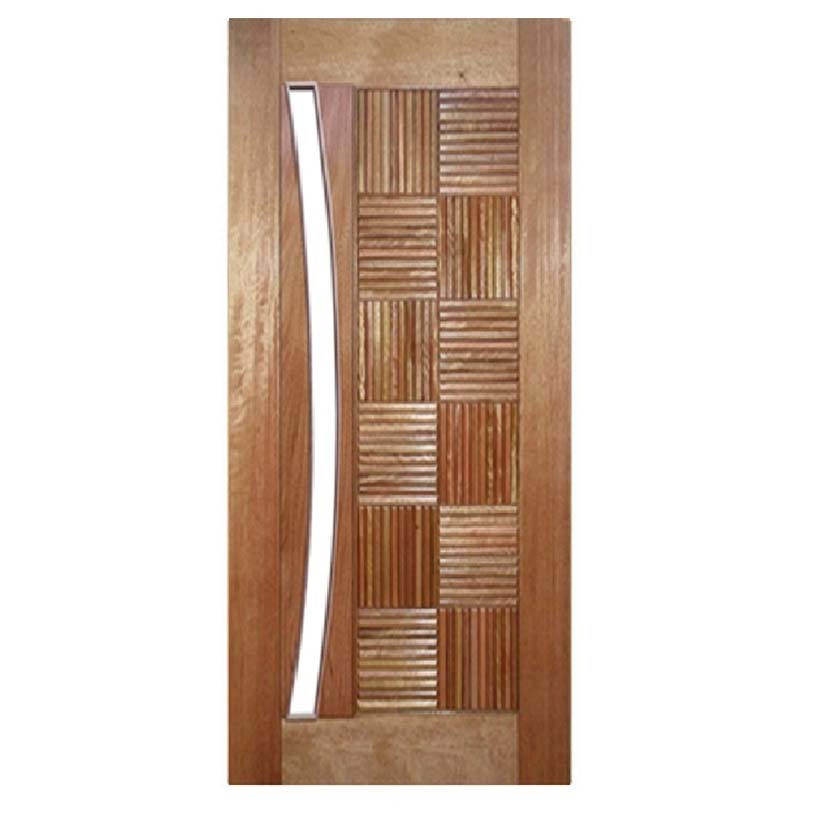 Porta de Madeira Maciça Africa Para Vidro Em Arco Casmavi de Cedro Arana - 2.10 (A) X 0.92 (L)