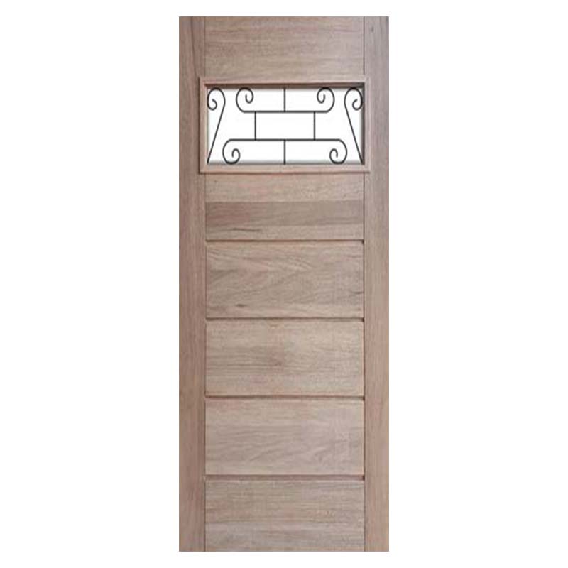 Folha de Porta de Madeira Maciça BBB Com Grade Horizontal Casmavi de Cedro Arana