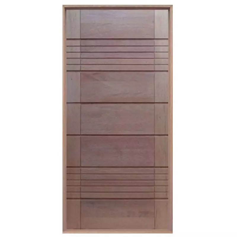 Porta Pivotante BBB-R 8 Frisos de Madeira Maciça Reto de Cedro Arana Batentes de 14 CM Casmavi