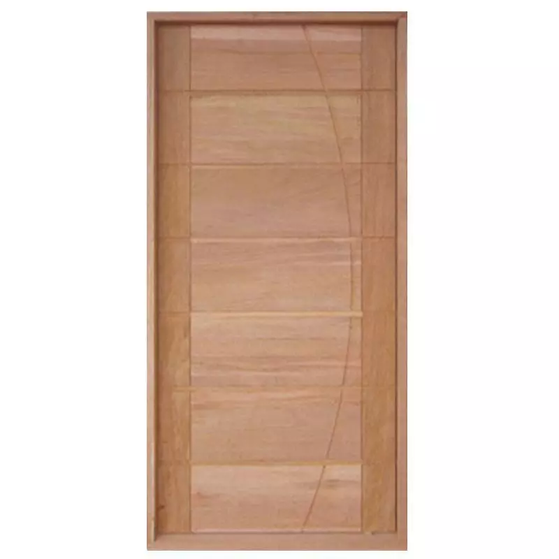 Porta Pivotante BBB-R Frisos Em Arco de Madeira Maciça Reto de Cedro Arana Batentes de 14 CM Casmavi