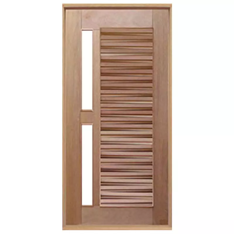 Porta Pivotante Madri Para Vidro de Madeira Maciça Reto de Cedro Arana Batentes de 14 CM Casmavi