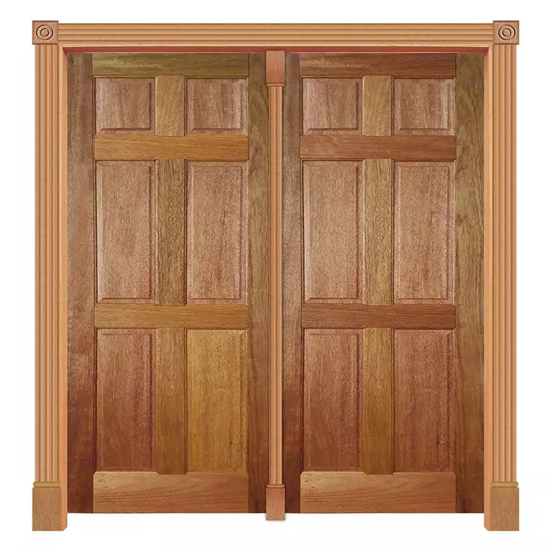 Portal de Abrir Americana 569 Madeira Maciça Reto de Cedro Arana Batentes de 14 CM Casmavi