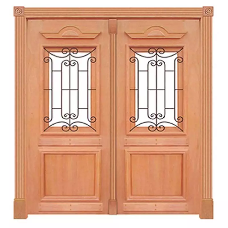 Portal de Abrir Realeza Com Grade 210 Madeira Maciça Reto de Cedro Arana Batentes de 14 CM Casmavi
