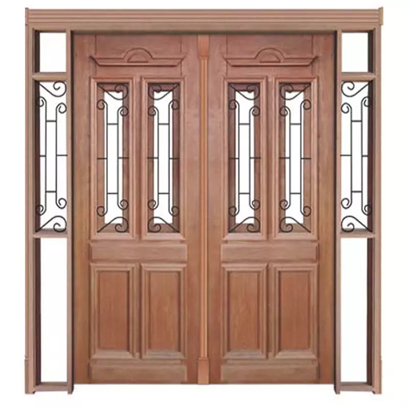 Portal Duplo de Abrir Duquesa Com Grade 002 Madeira Maciça Reto de Cedro Arana Batentes de 14 CM Casmavi