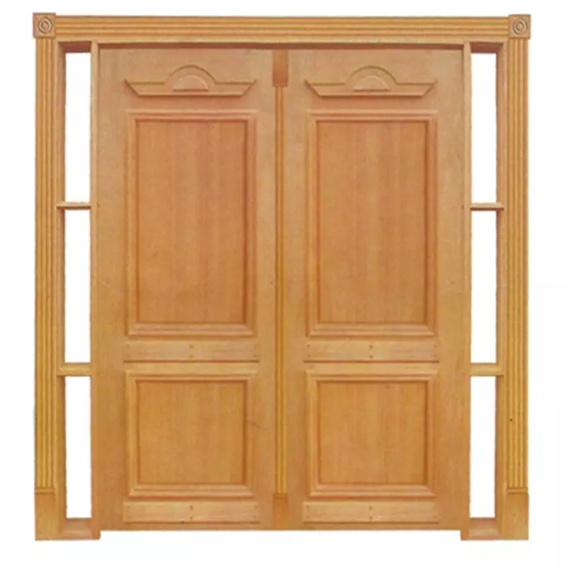 Portal Duplo de Abrir Realeza 030 Madeira Maciça Reto de Cedro Arana Batente de 14 CM Casmavi
