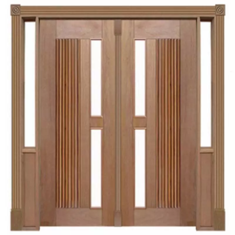 Portal Duplo Pivotante Madeira Maciça Cedro Arana Barcelona Para Vidro 160 Casmavi