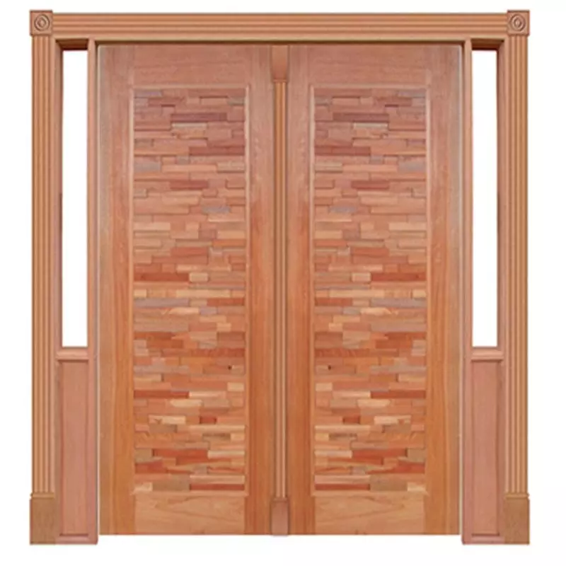 Portal Duplo Pivotante Madeira Maciça Cedro Arana Mix 190 Casmavi