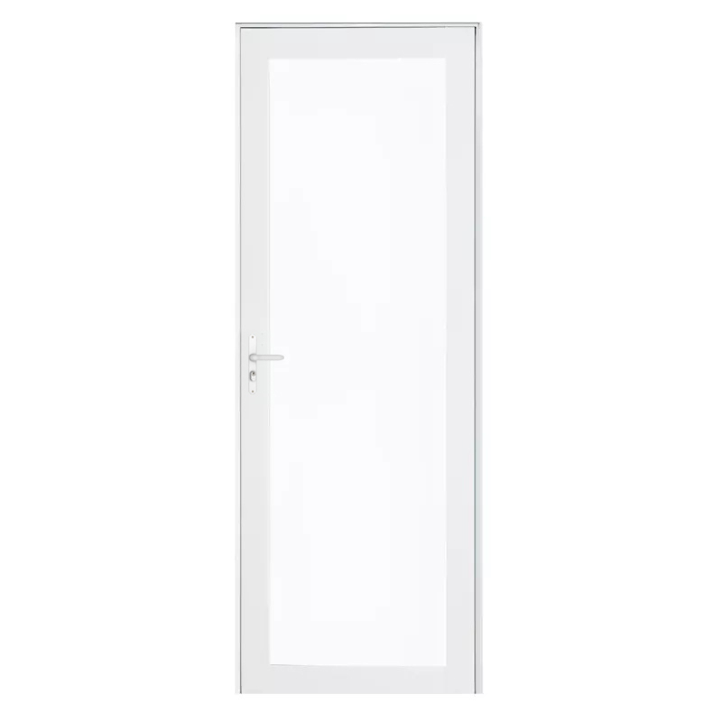 Porta de Alumínio Branco Vidro Inteiro 8mm CMC Esquadrias Linha Elega - 0